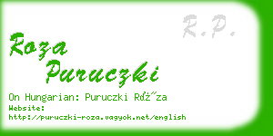 roza puruczki business card